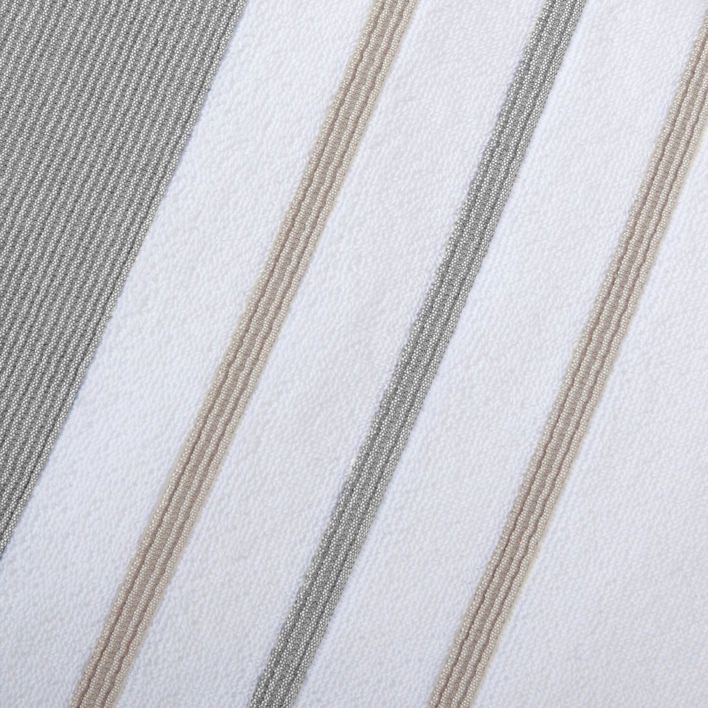 6-Piece Cotton Stripe Bath Towel Set - Noelle Collection