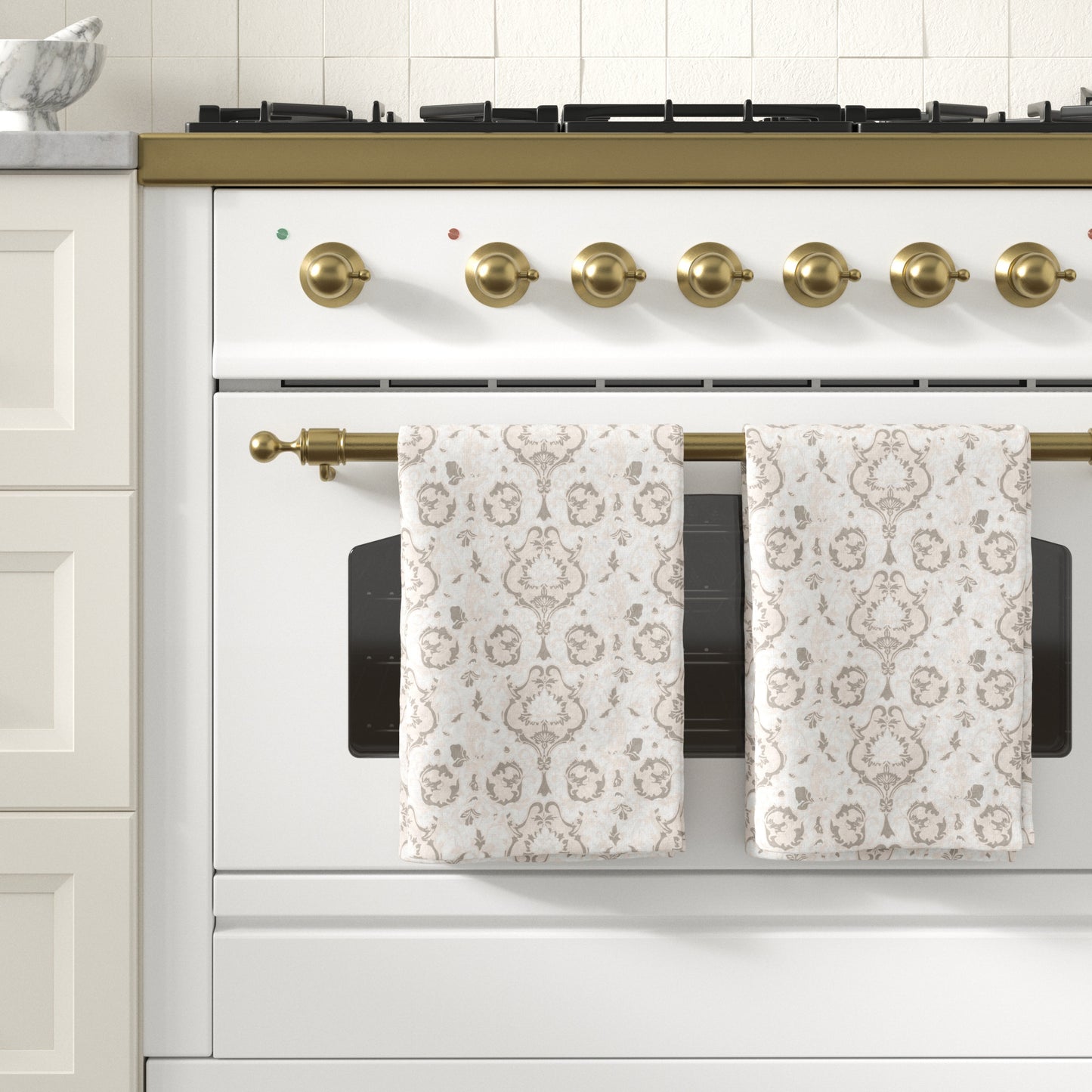 100% Cotton Floral Kitchen Dish Towel Set (Set of 6)