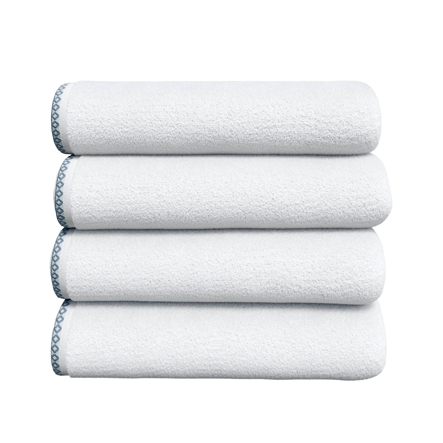 Cotton Border-Stitched 6-Piece Towel Set - Valery Collection