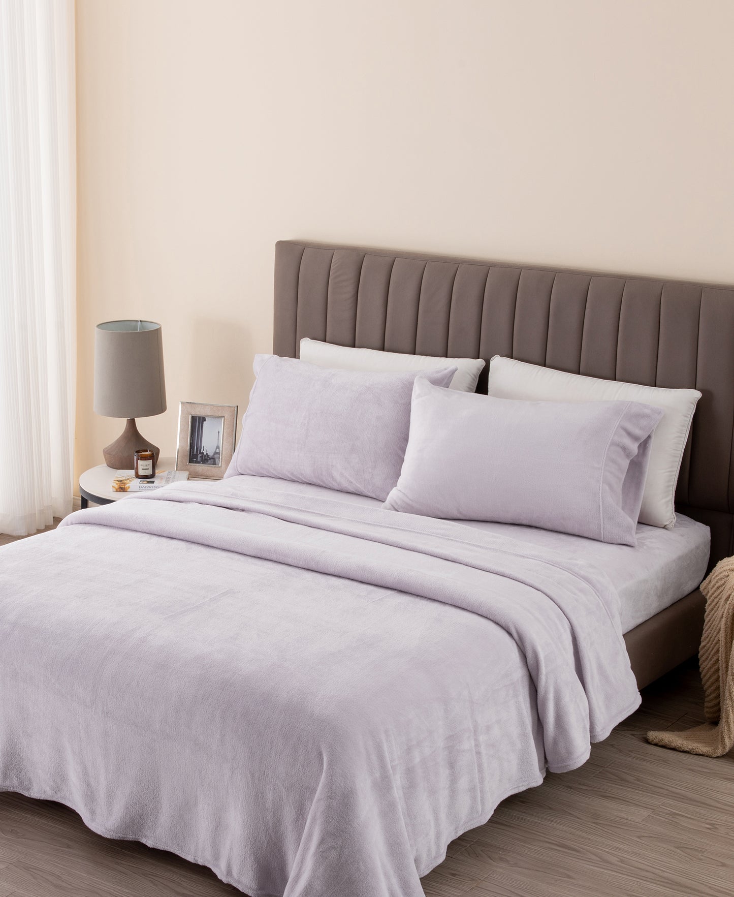 4-Piece Solid Plush Sheet - Velvet Luxe Collection