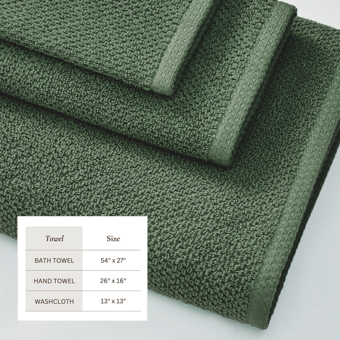 Cotton Textured Bath Towel Set - Acacia Collection