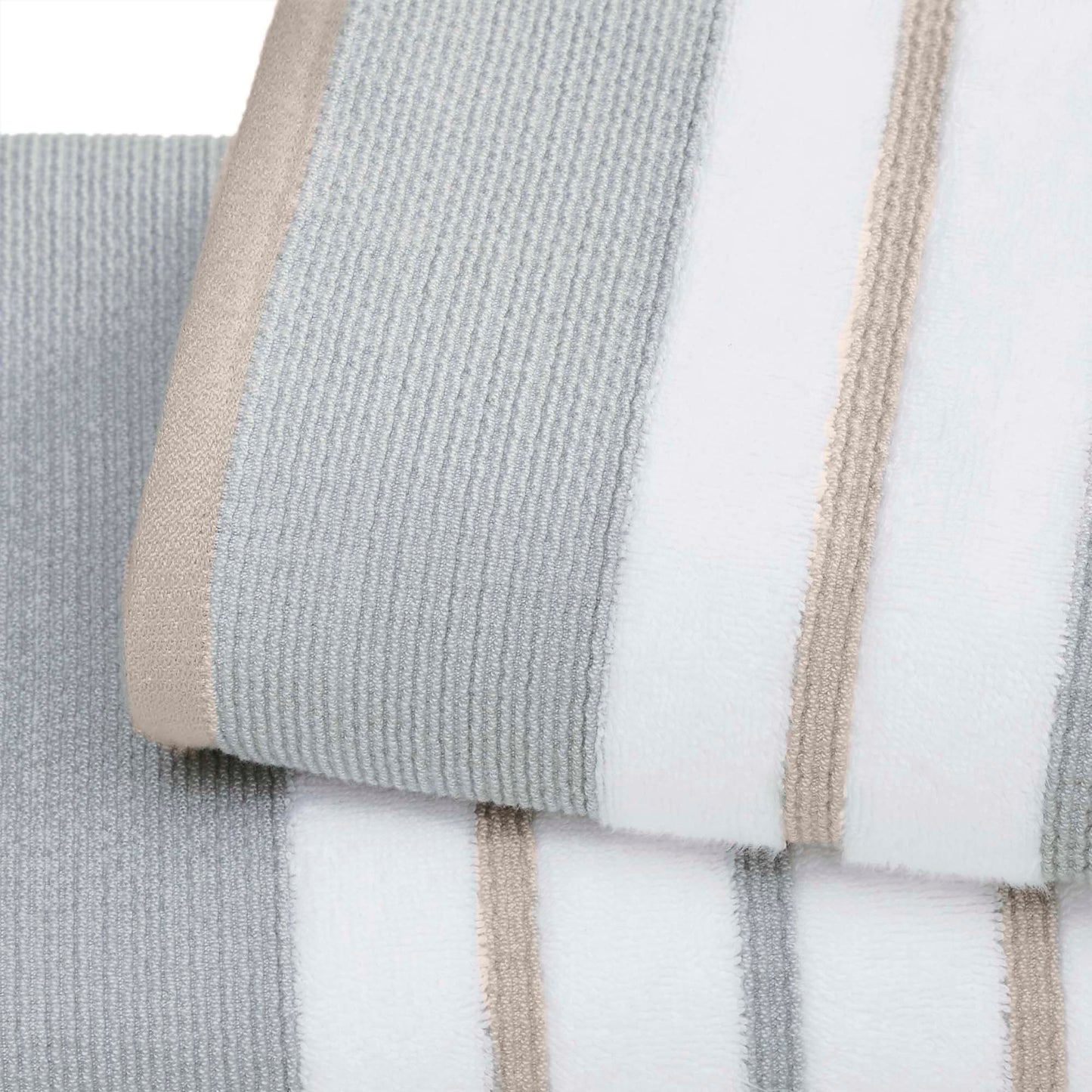 2 Pack Cotton Stripe Bath Sheet Set - Noelle Collection