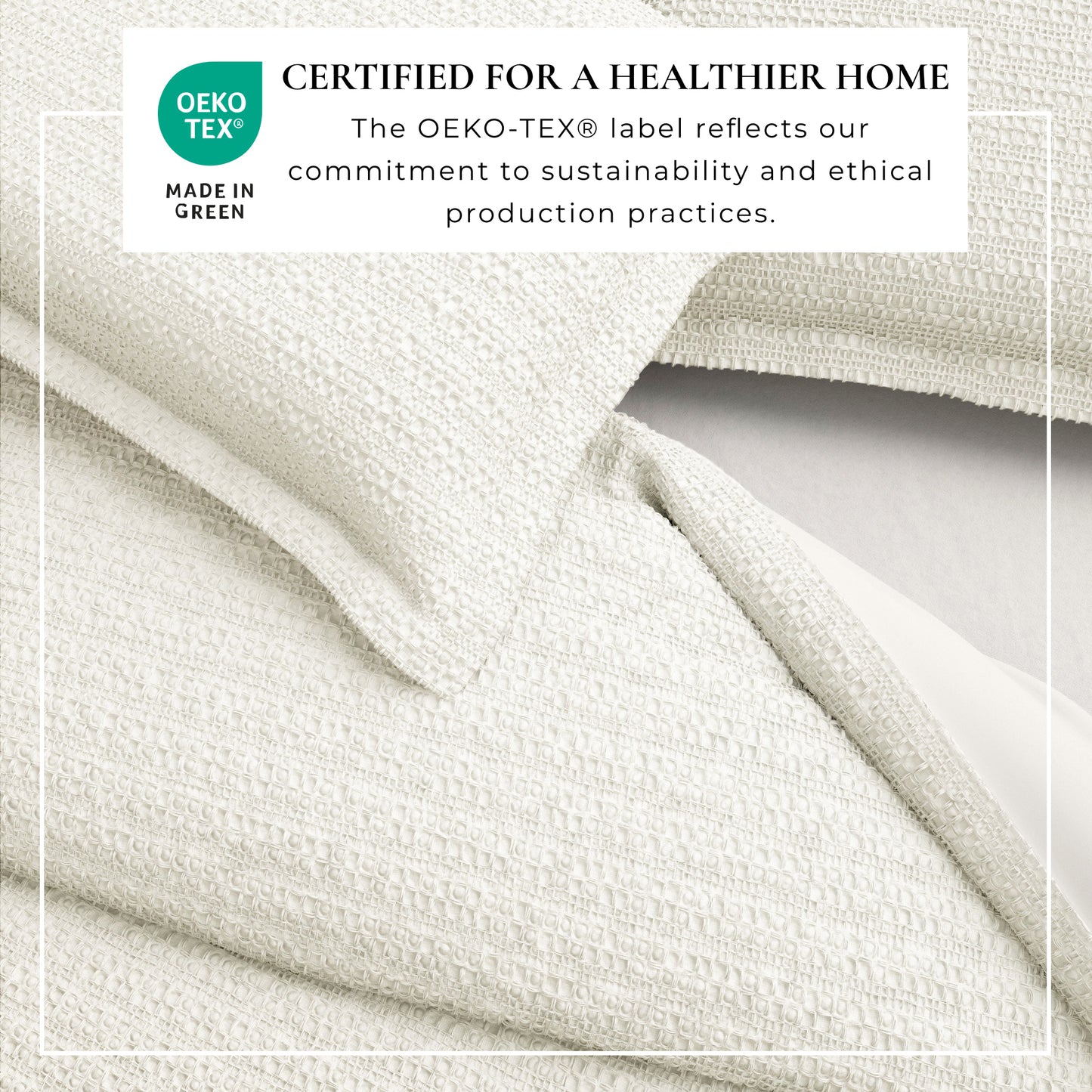 100% Cotton Honeycomb Waffle Textured Duvet Cover with Pillow Shams