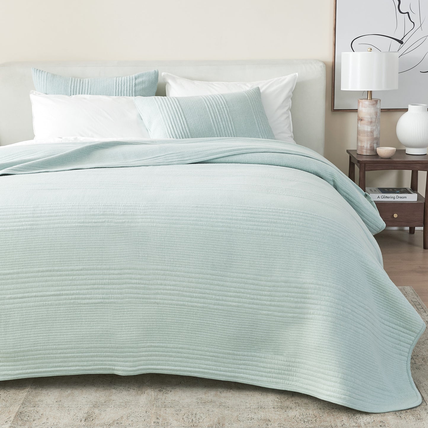 3 Piece Jersey Knit Quilt Set - Natalie Collection