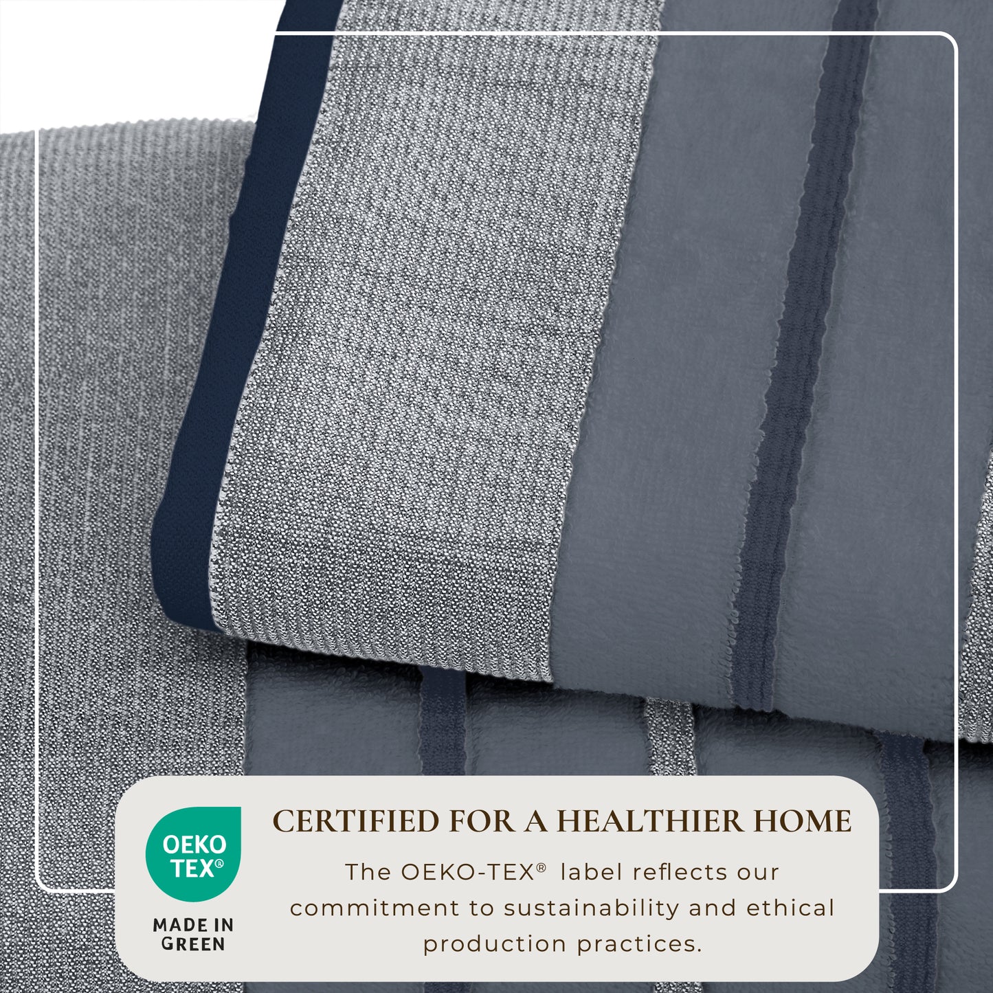 2 Pack Cotton Stripe Bath Sheet Set - Noelle Collection
