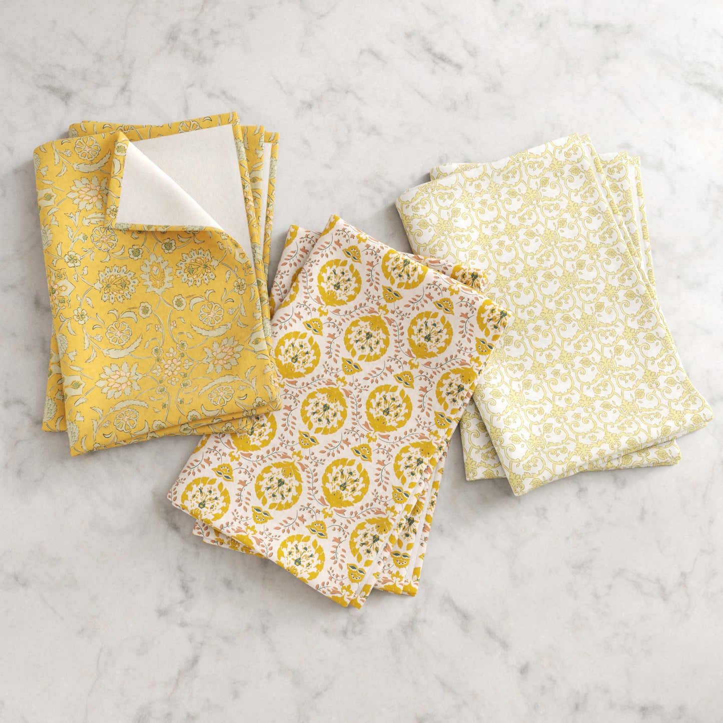 100% Cotton Floral Kitchen Dish Towel Set (Set of 6)