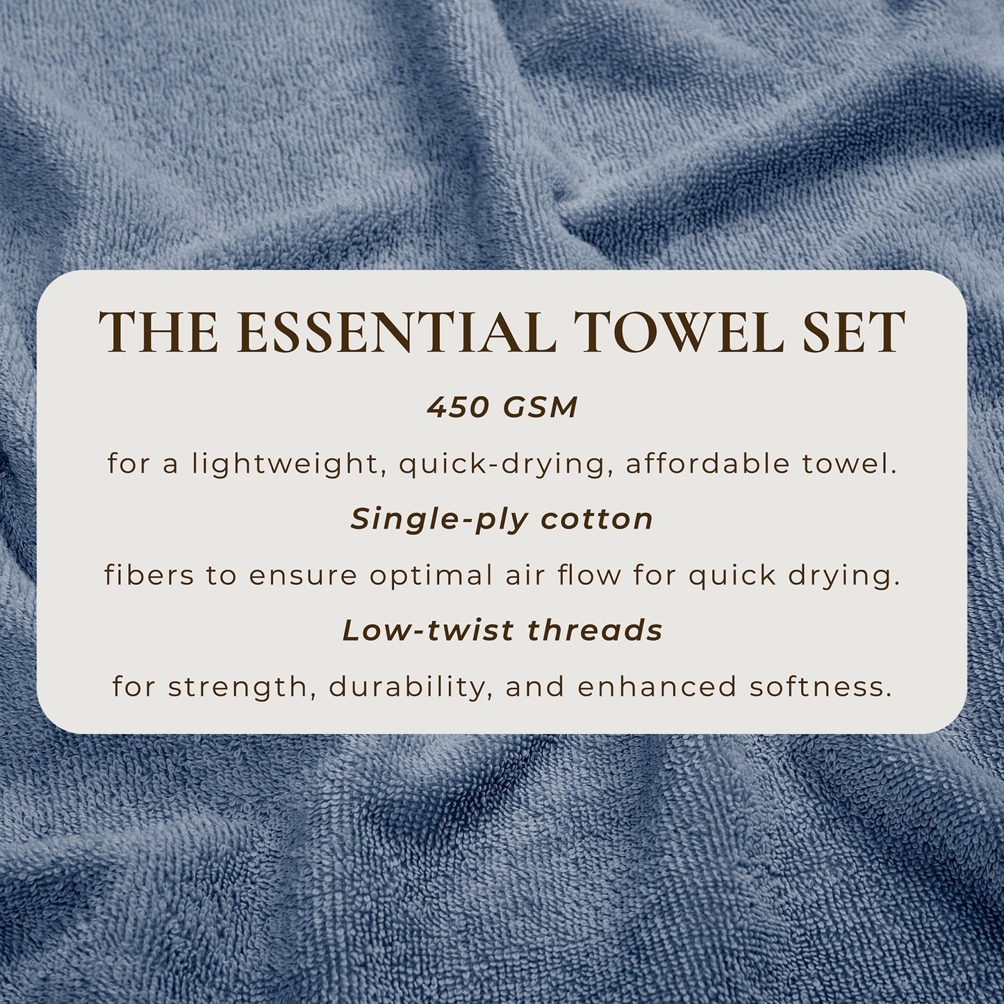 6-Piece Cotton Bath Towel Set - Cooper Collection