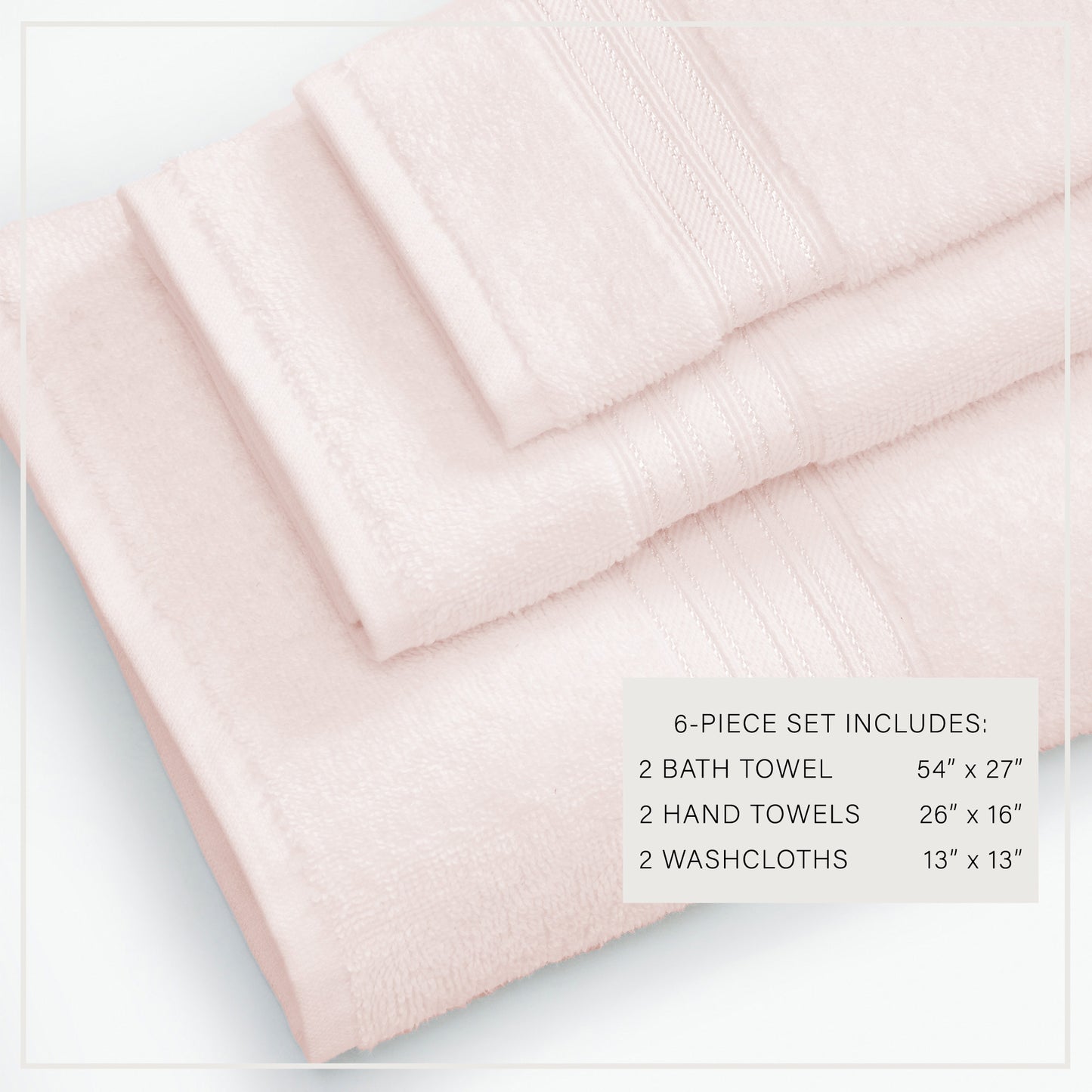 6-Piece Cotton Bath Towel Set - Cooper Collection