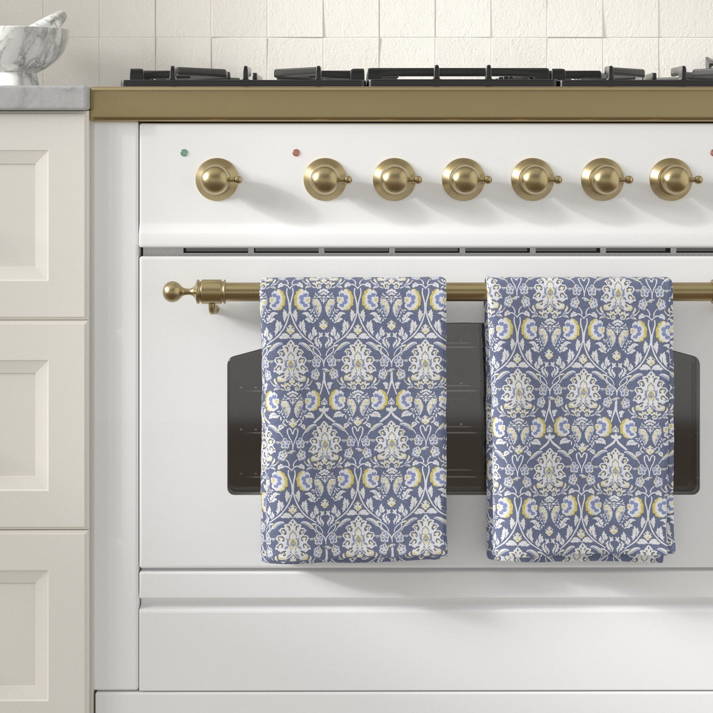 100% Cotton Floral Kitchen Dish Towel Set (Set of 6)