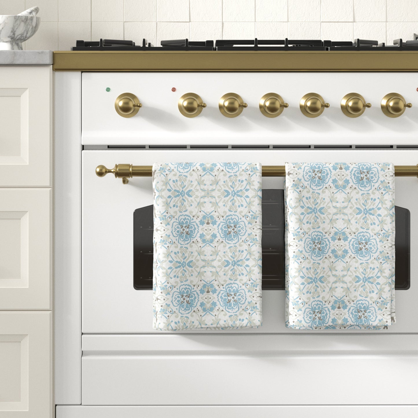 100% Cotton Floral Kitchen Dish Towel Set (Set of 6)