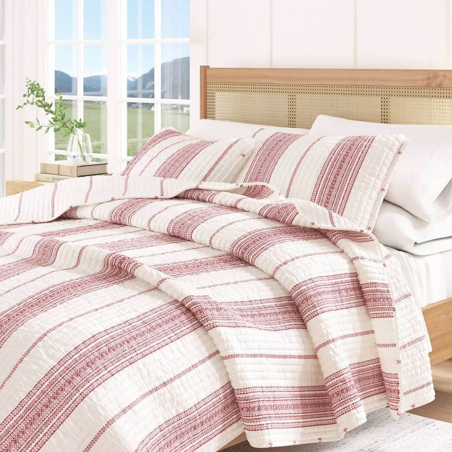 3-Piece Stripe Quilt - Wesley Collection