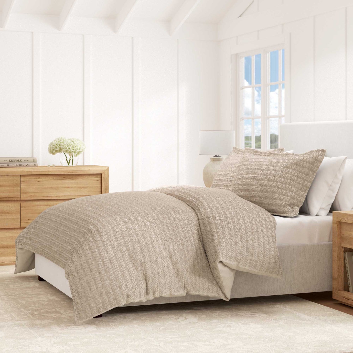 100% Cotton Waffle Weave Duvet Set - Mattea Collection