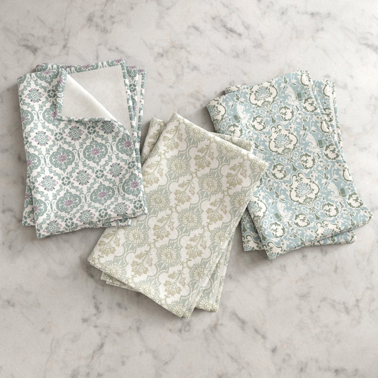 100% Cotton Floral Kitchen Dish Towel Set (Set of 6)