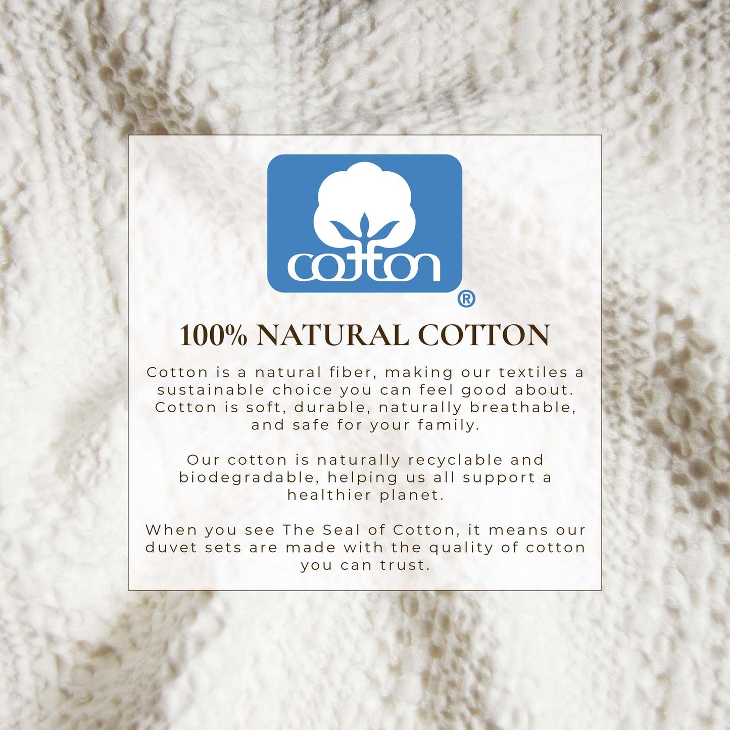 100% Cotton Honeycomb Waffle Textured Duvet Cover with Pillow Shams