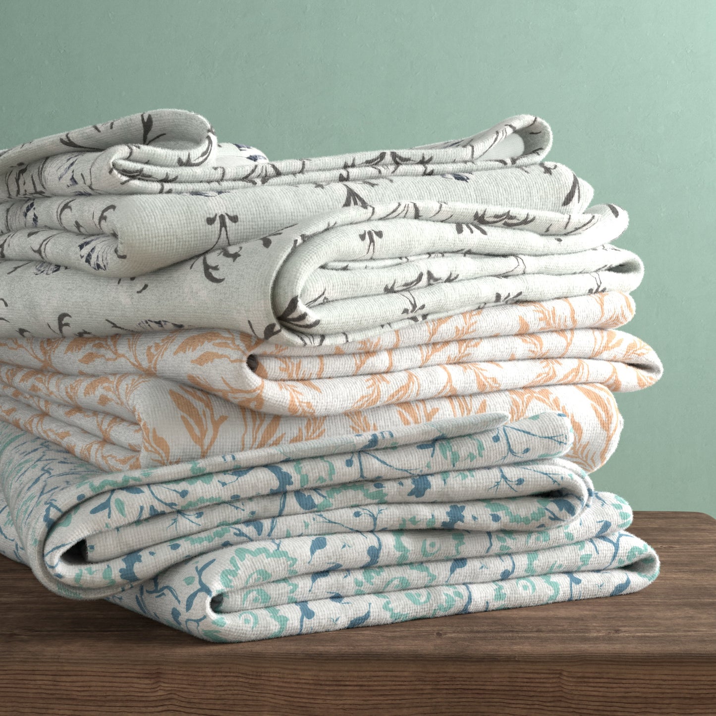 100% Cotton Coastal Kitchen Dish Towel Set (Set of 6)