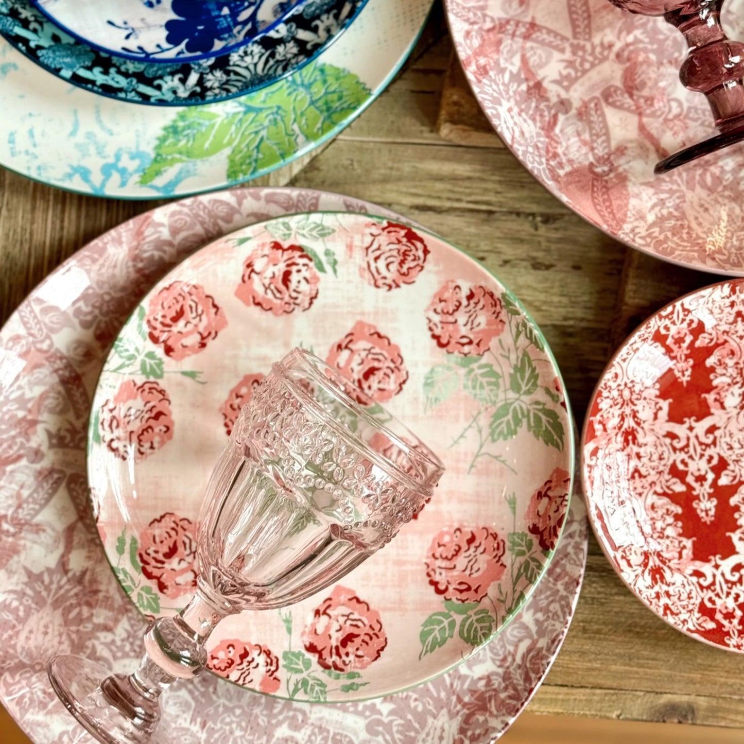 Patina Vie Maison Assorted Artisan Dinner Plate & Bowls, Set of 4