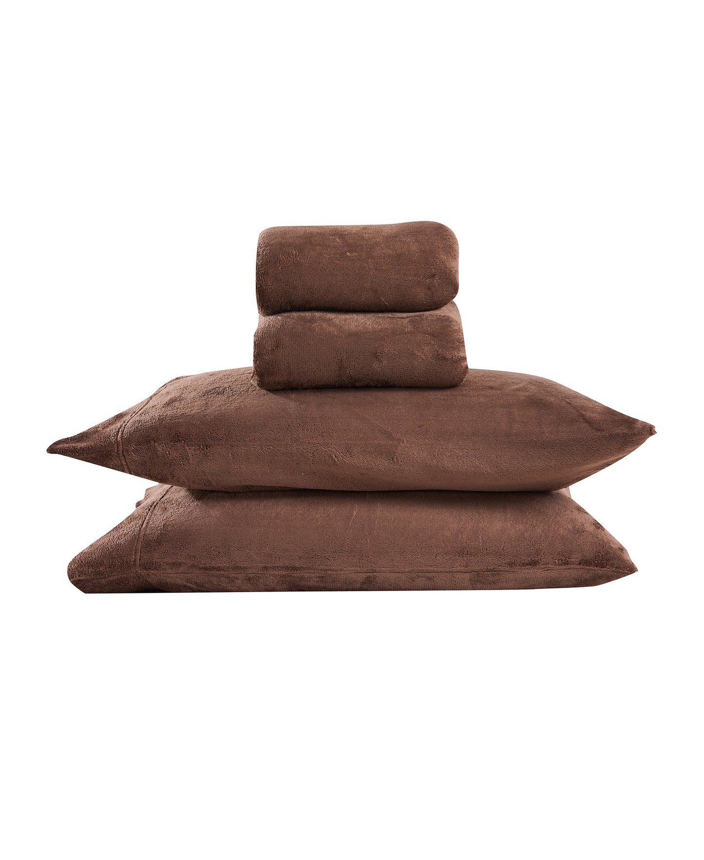 4-Piece Solid Plush Sheet - Velvet Luxe Collection