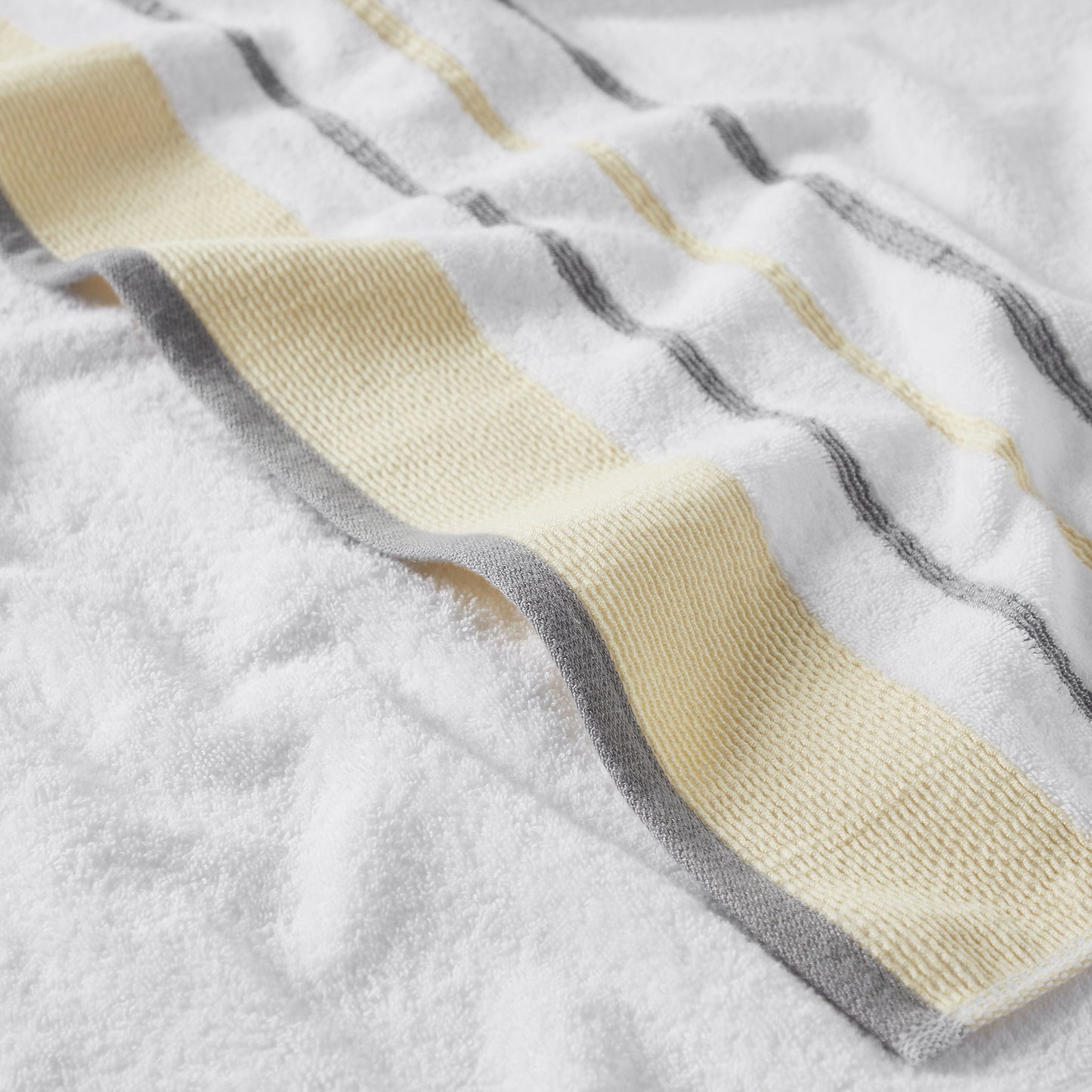 6-Piece Cotton Stripe Bath Towel Set - Noelle Collection