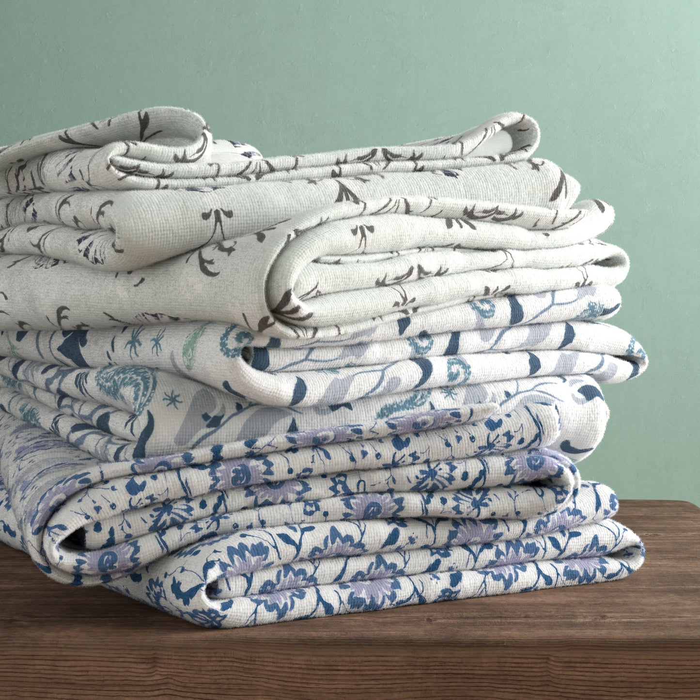 100% Cotton Coastal Kitchen Dish Towel Set (Set of 6)