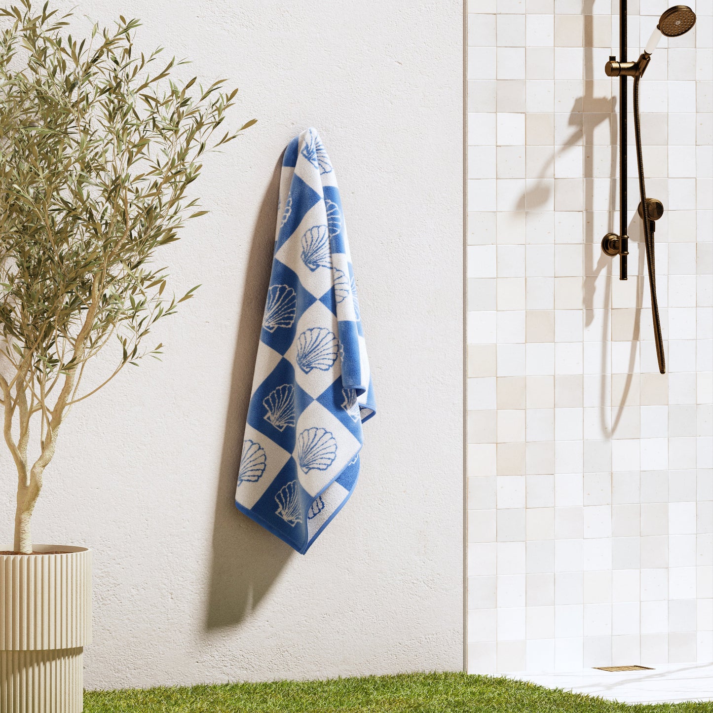 Oversized Retro Printed Beach Towel - St. Barts Collection