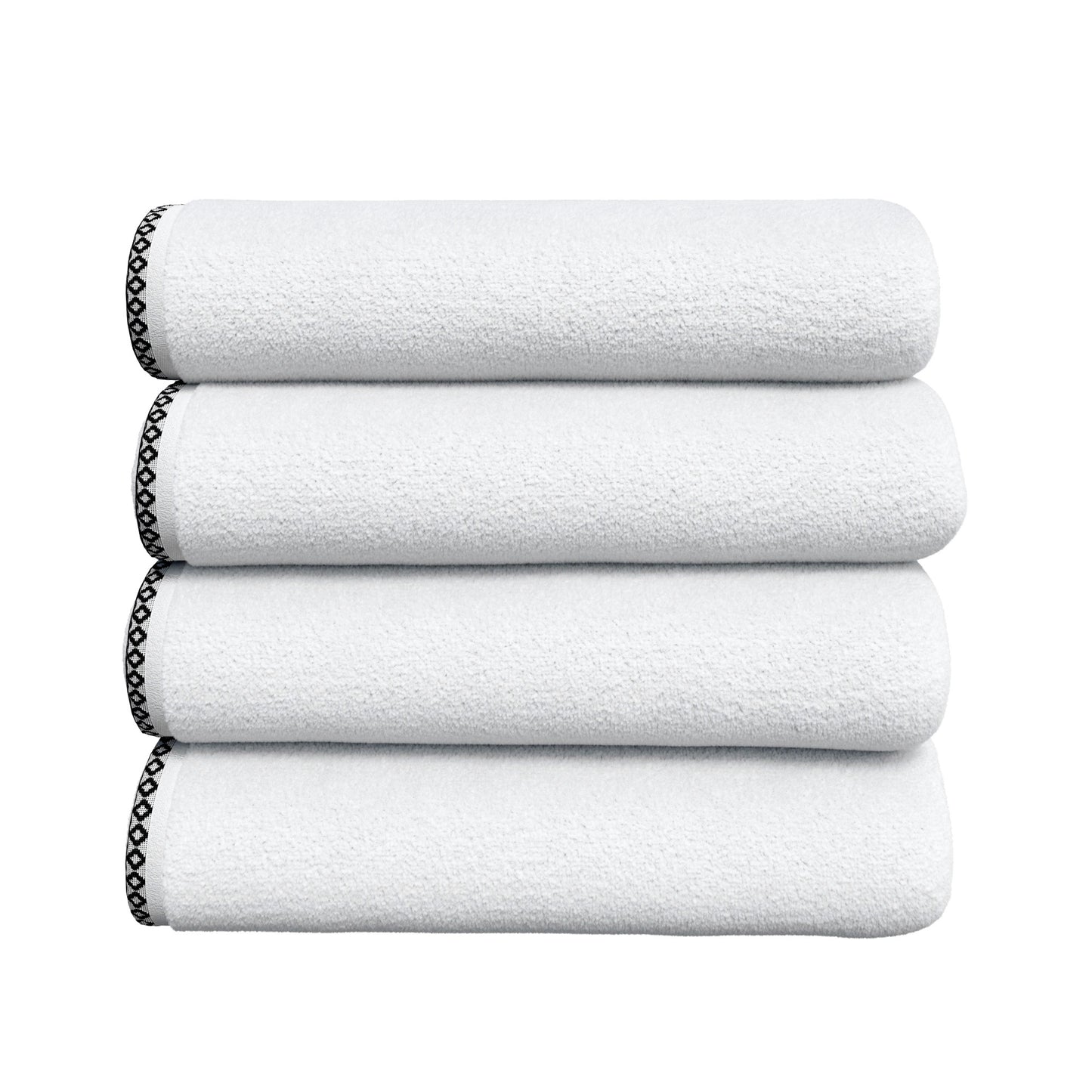 Cotton Border-Stitched 6-Piece Towel Set - Valery Collection