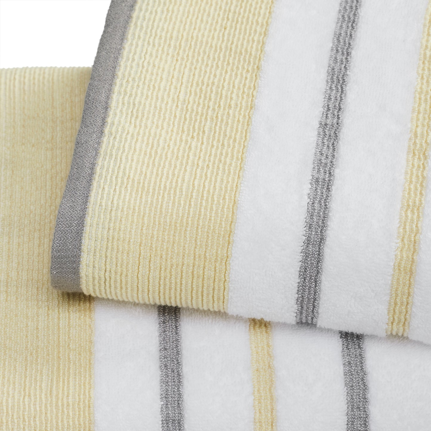 6-Piece Cotton Stripe Bath Towel Set - Noelle Collection