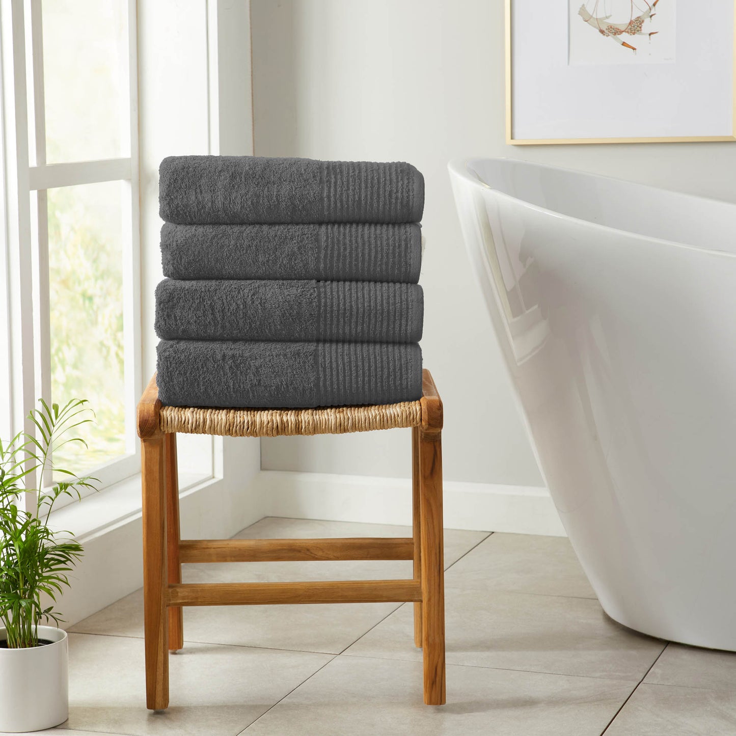 6 Pack Cotton Hand Towels - Kasper Collection