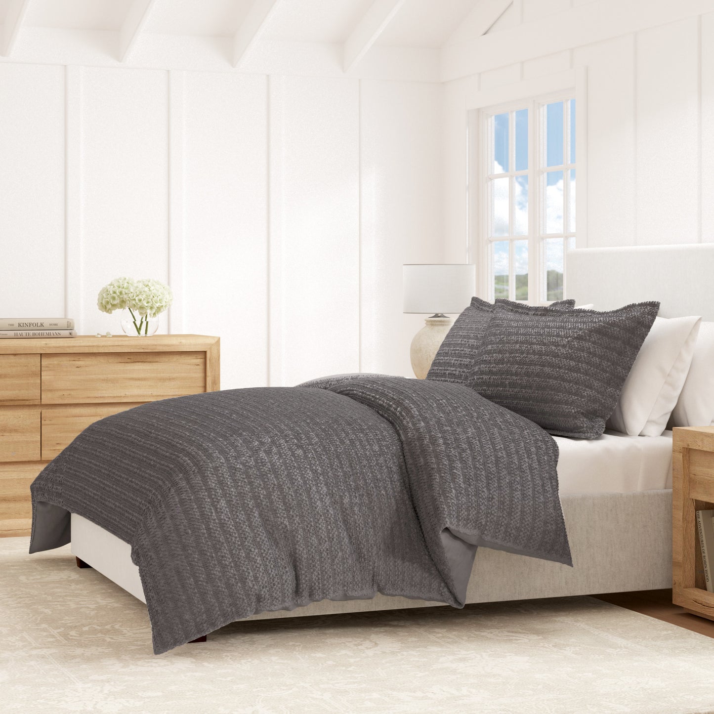 100% Cotton Waffle Weave Duvet Set - Mattea Collection