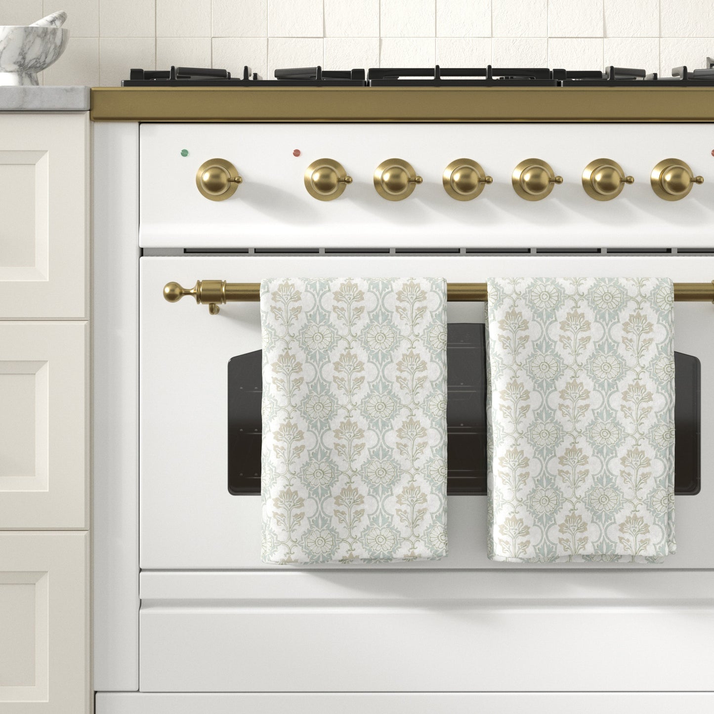 100% Cotton Floral Kitchen Dish Towel Set (Set of 6)