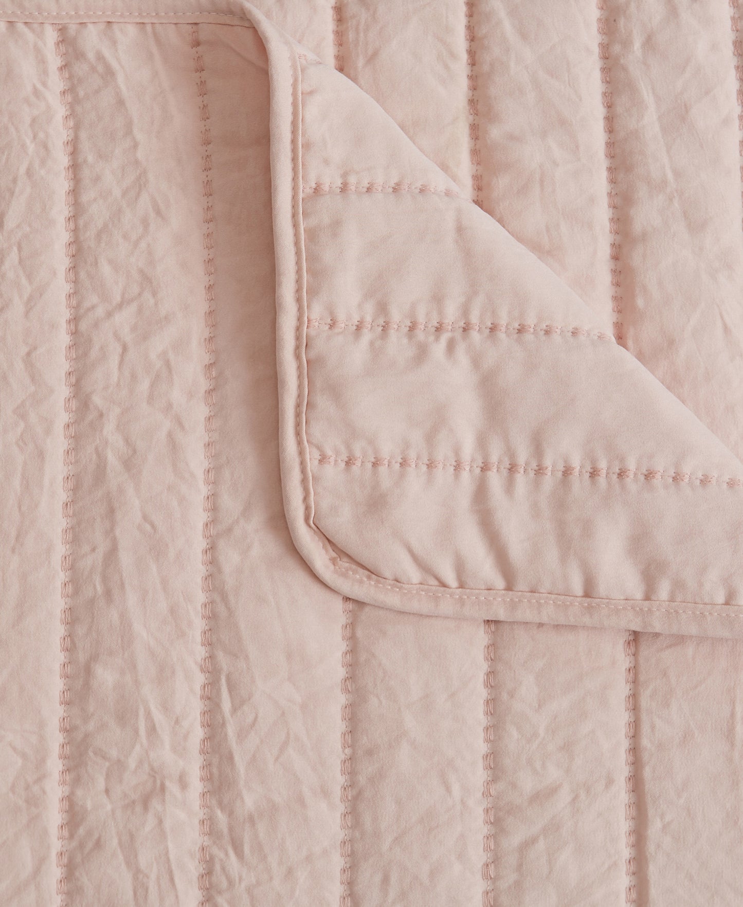 3-Piece Solid Striped Quilt - Virginia Collection