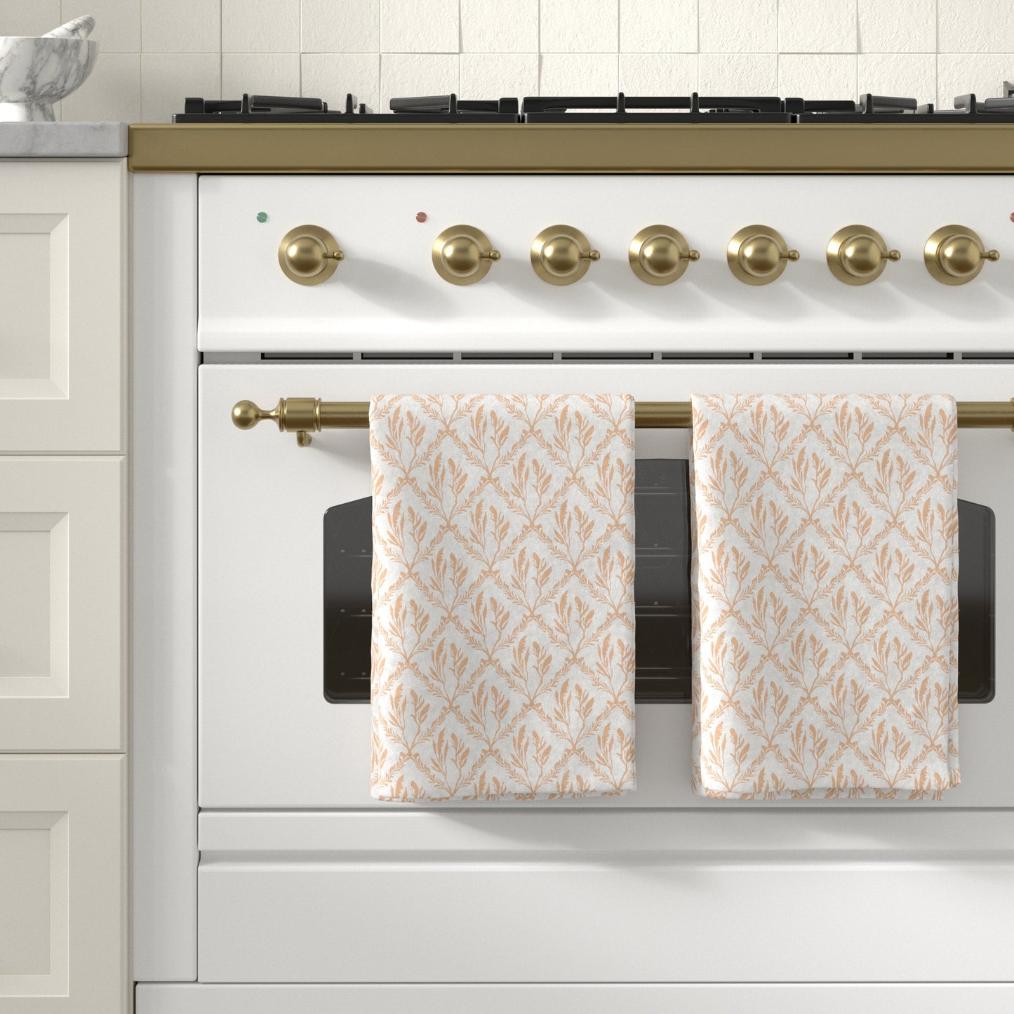 100% Cotton Coastal Kitchen Dish Towel Set (Set of 6)