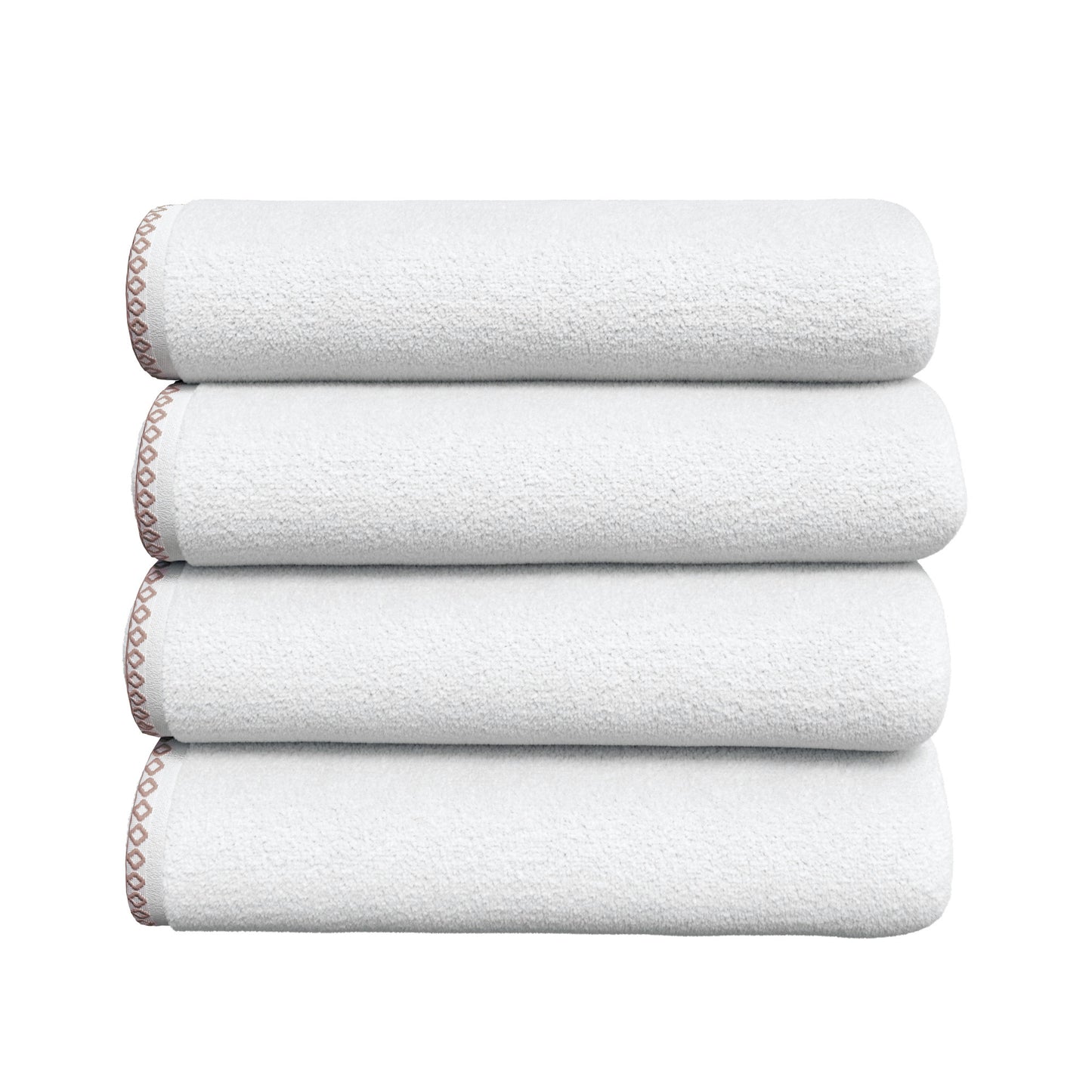 Cotton Border-Stitched 6-Piece Towel Set - Valery Collection