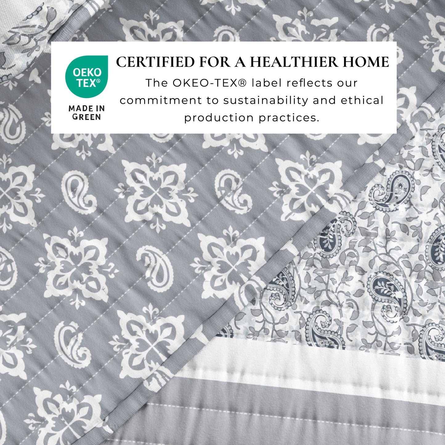 3-Piece Stripe Quilt - Kadi Collection