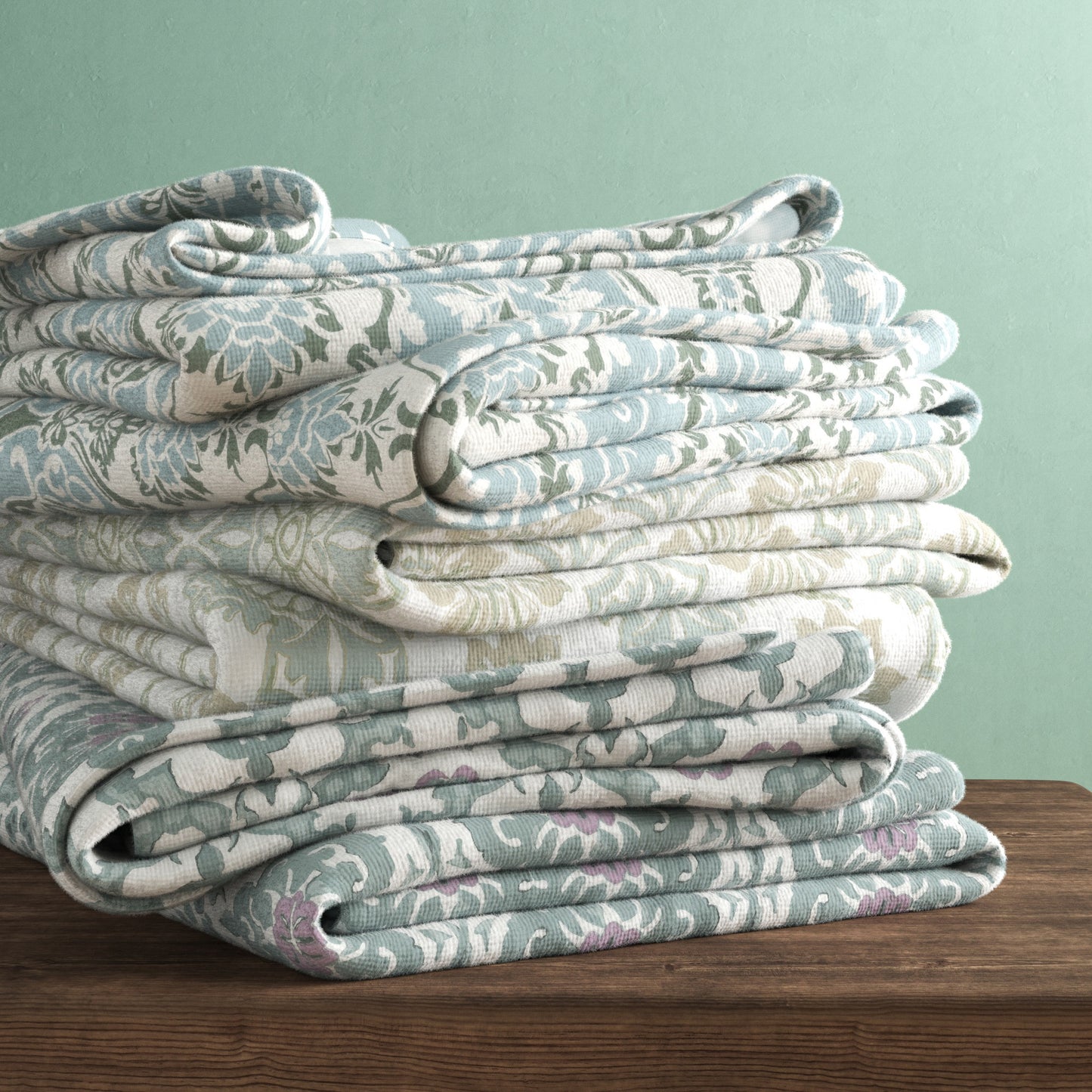 100% Cotton Floral Kitchen Dish Towel Set (Set of 6)