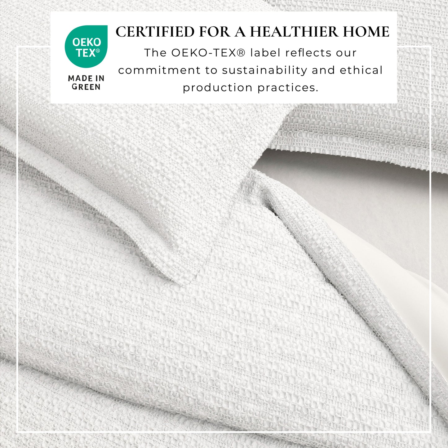 100% Cotton Honeycomb Waffle Textured Duvet Cover with Pillow Shams