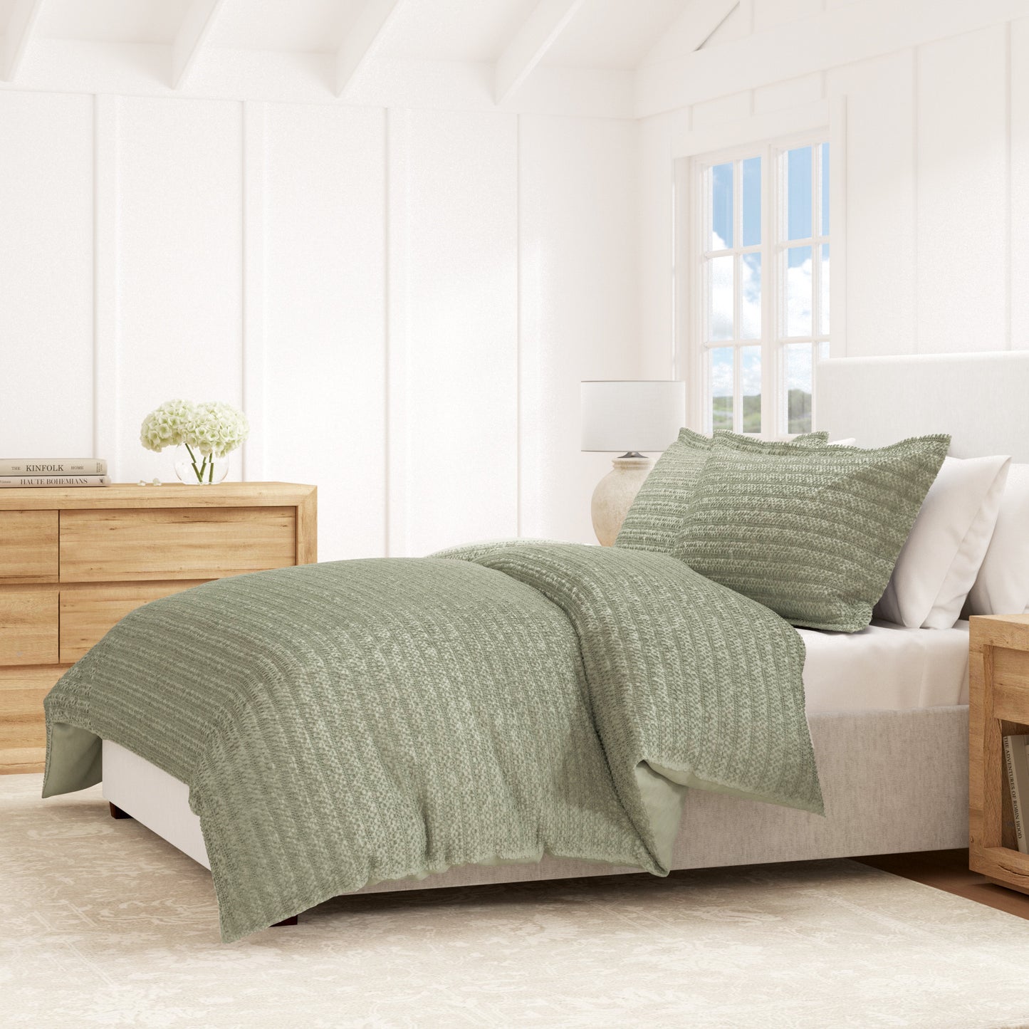 100% Cotton Waffle Weave Duvet Set - Mattea Collection
