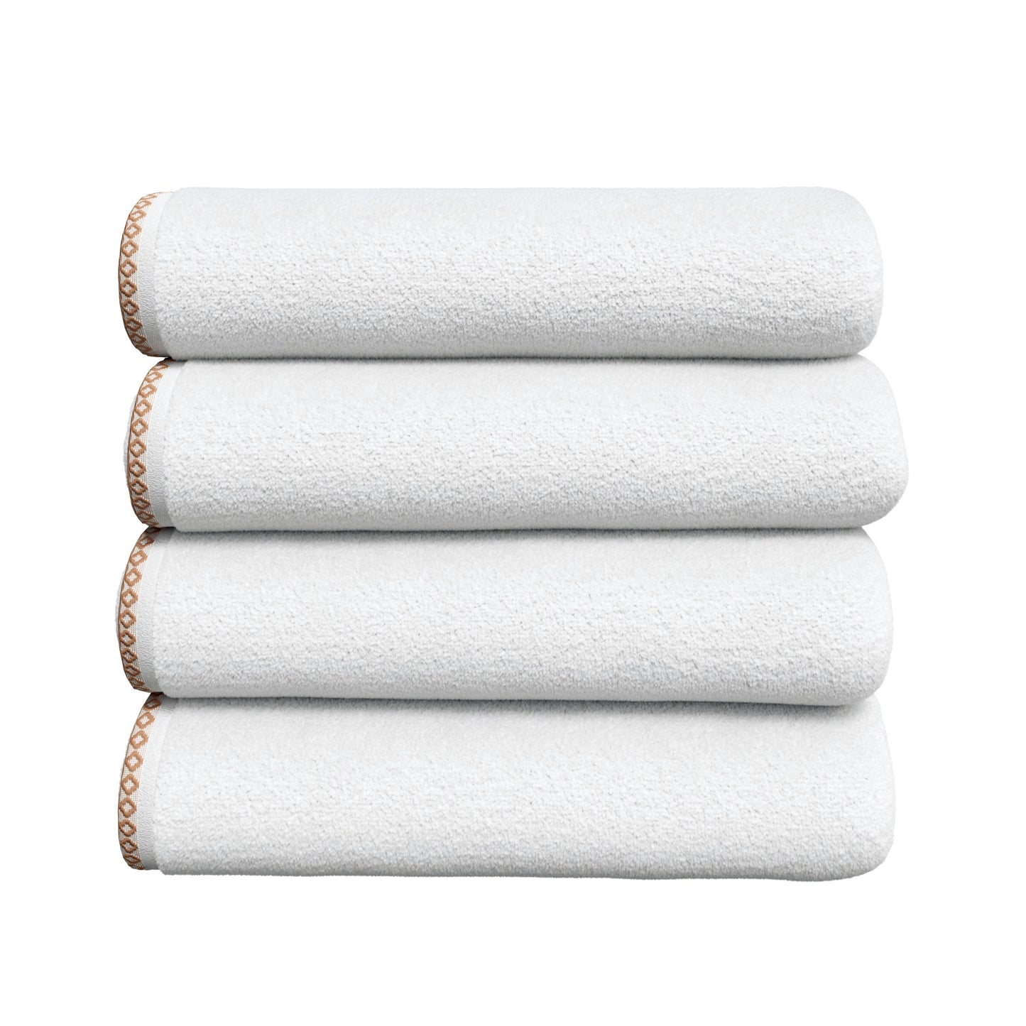 Cotton Border-Stitched 6-Piece Towel Set - Valery Collection