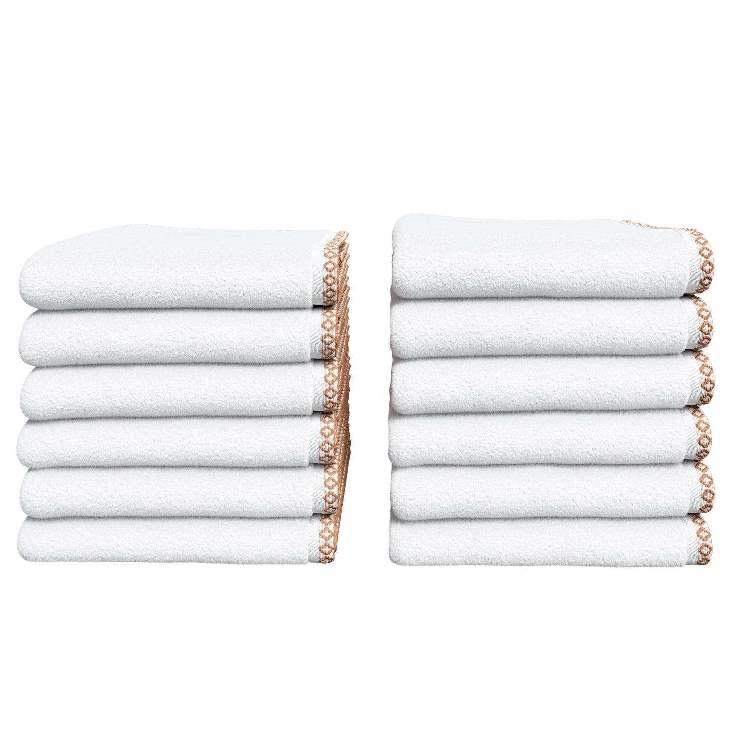 Cotton Border-Stitched 6-Piece Towel Set - Valery Collection