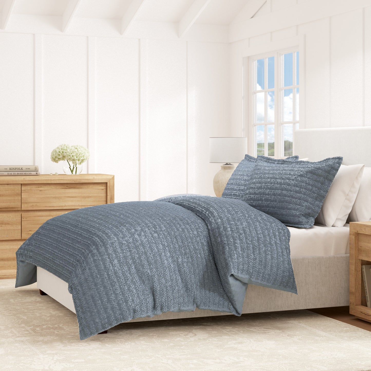 100% Cotton Waffle Weave Duvet Set - Mattea Collection