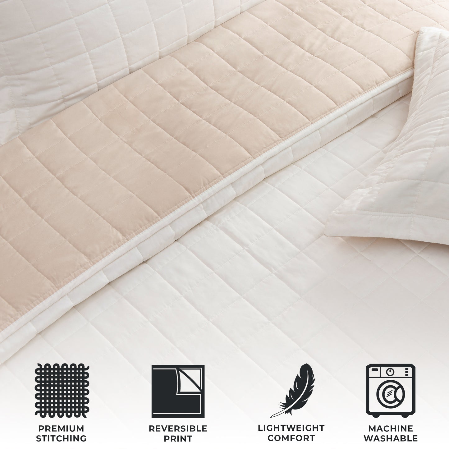 3 Piece Reversible Quilt Set - Mylo Collection