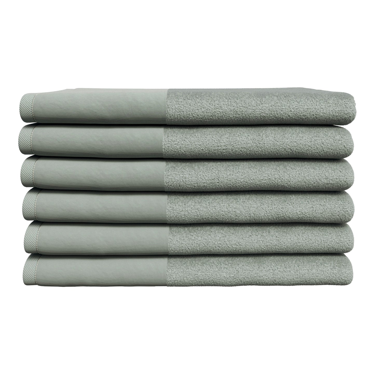 100% Cotton Linen Like Border Bath Towel Set