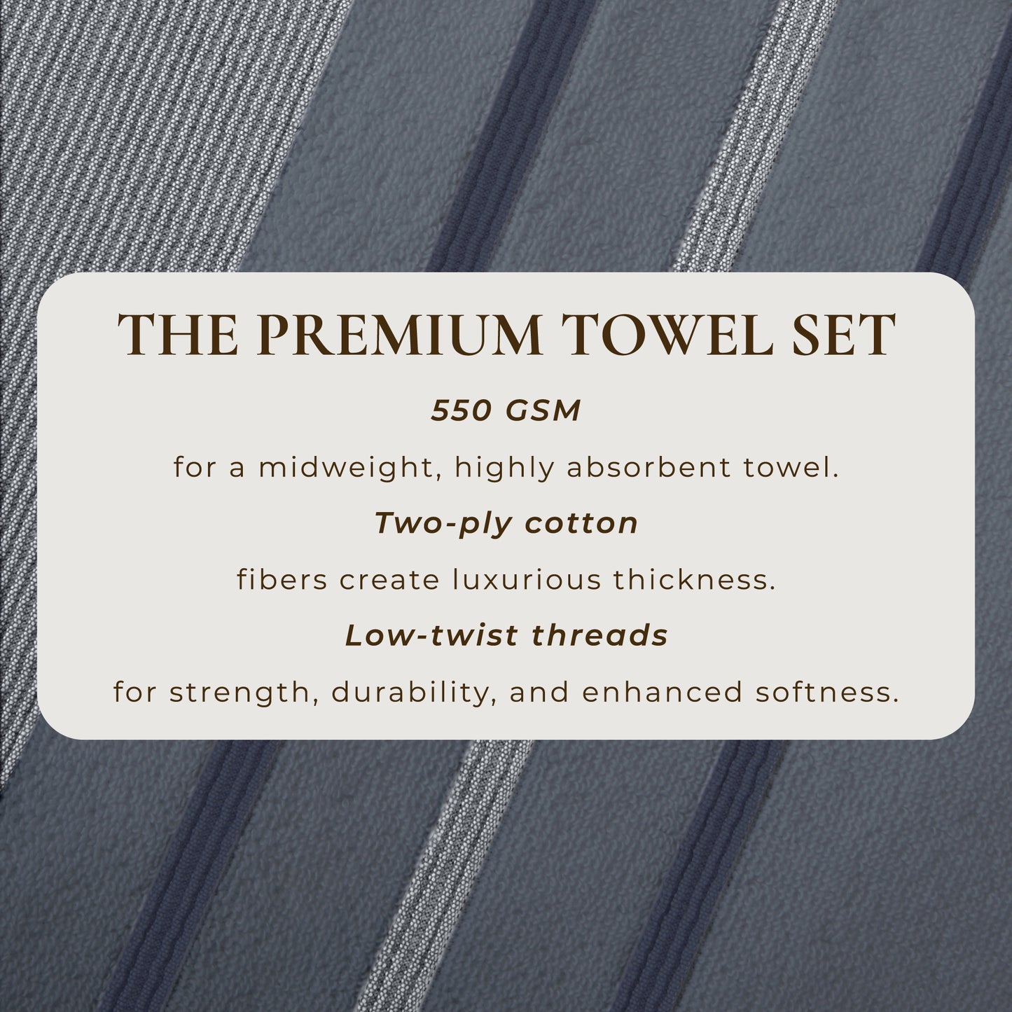 2 Pack Cotton Stripe Bath Sheet Set - Noelle Collection