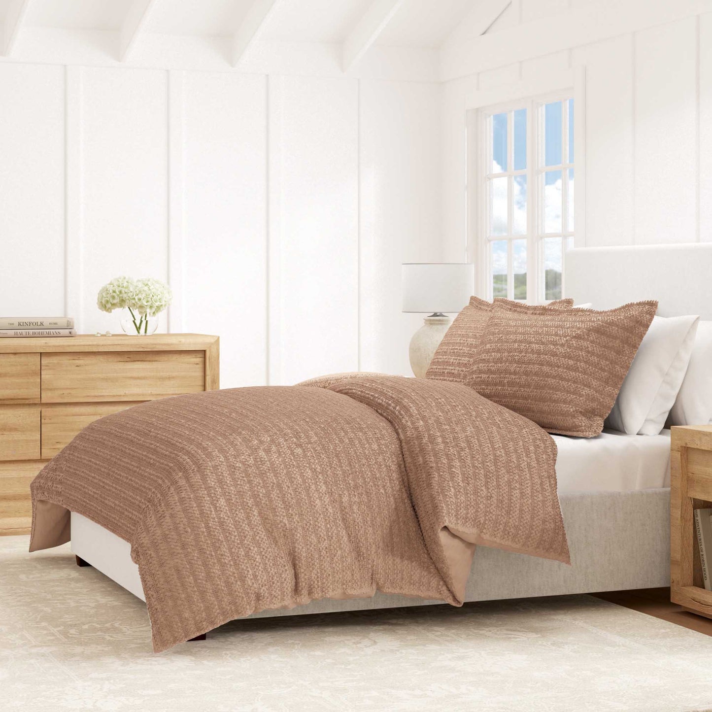 100% Cotton Waffle Weave Duvet Set - Mattea Collection