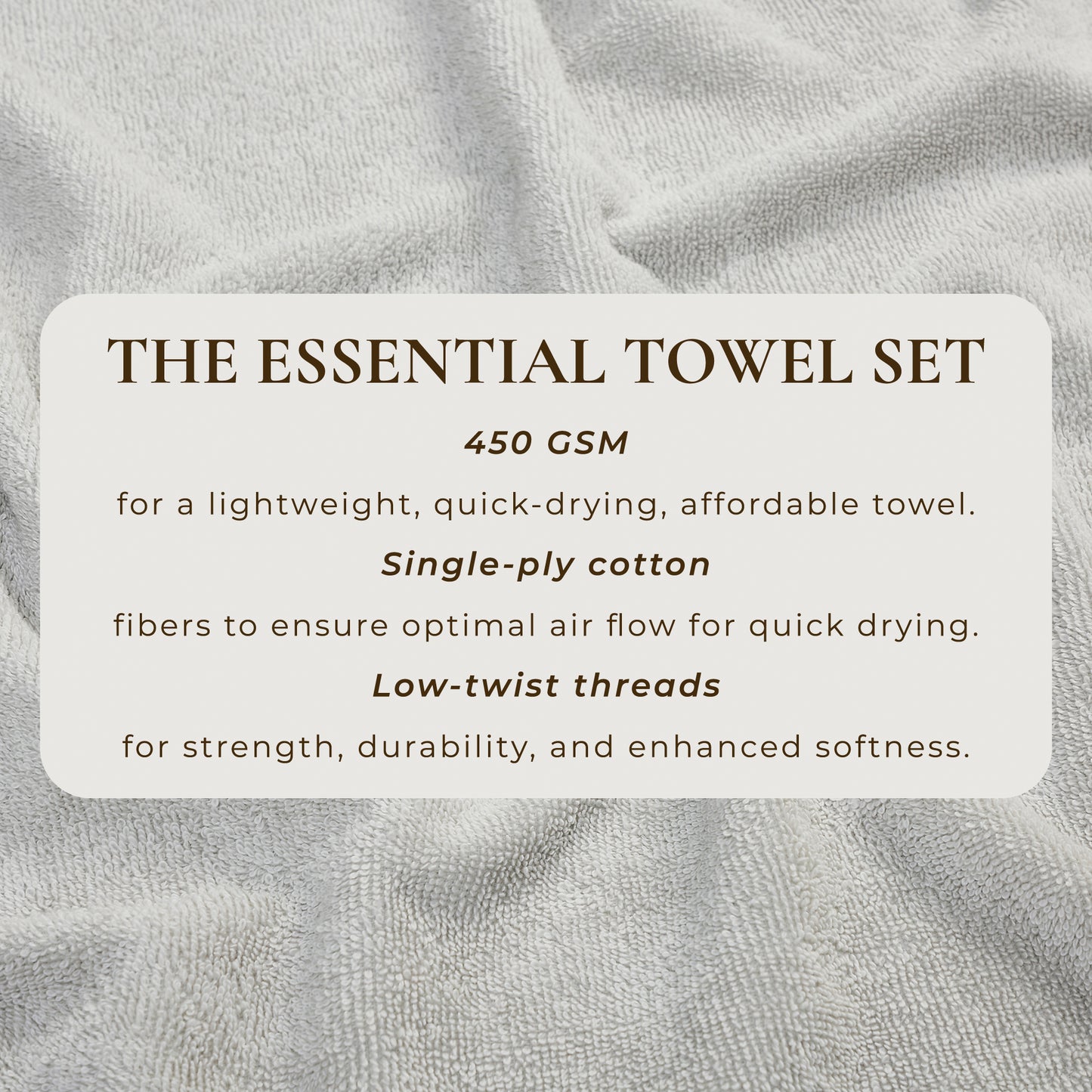 6-Piece Cotton Bath Towel Set - Cooper Collection