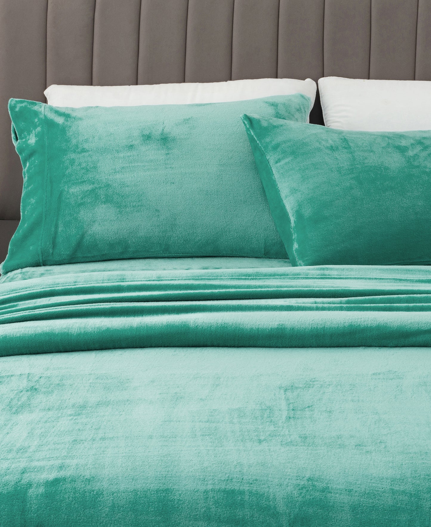 4-Piece Solid Plush Sheet - Velvet Luxe Collection
