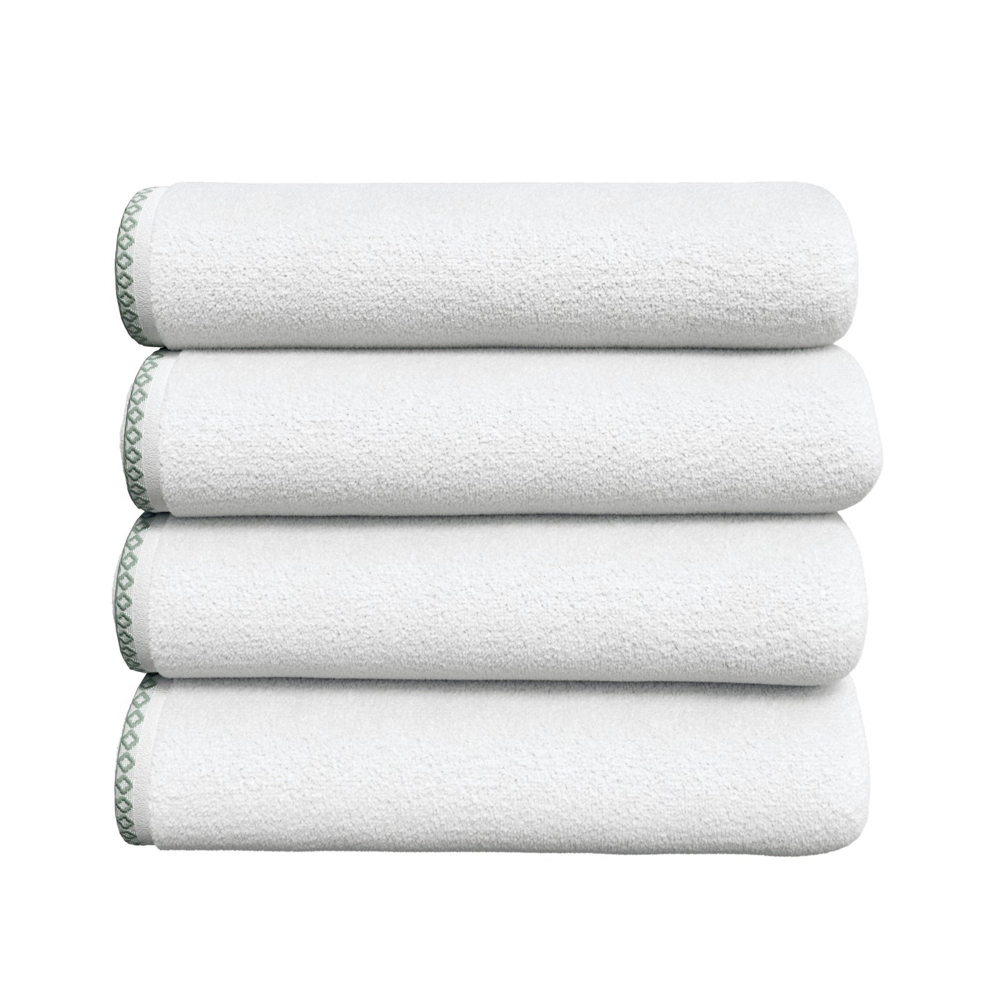 Cotton Border-Stitched 6-Piece Towel Set - Valery Collection