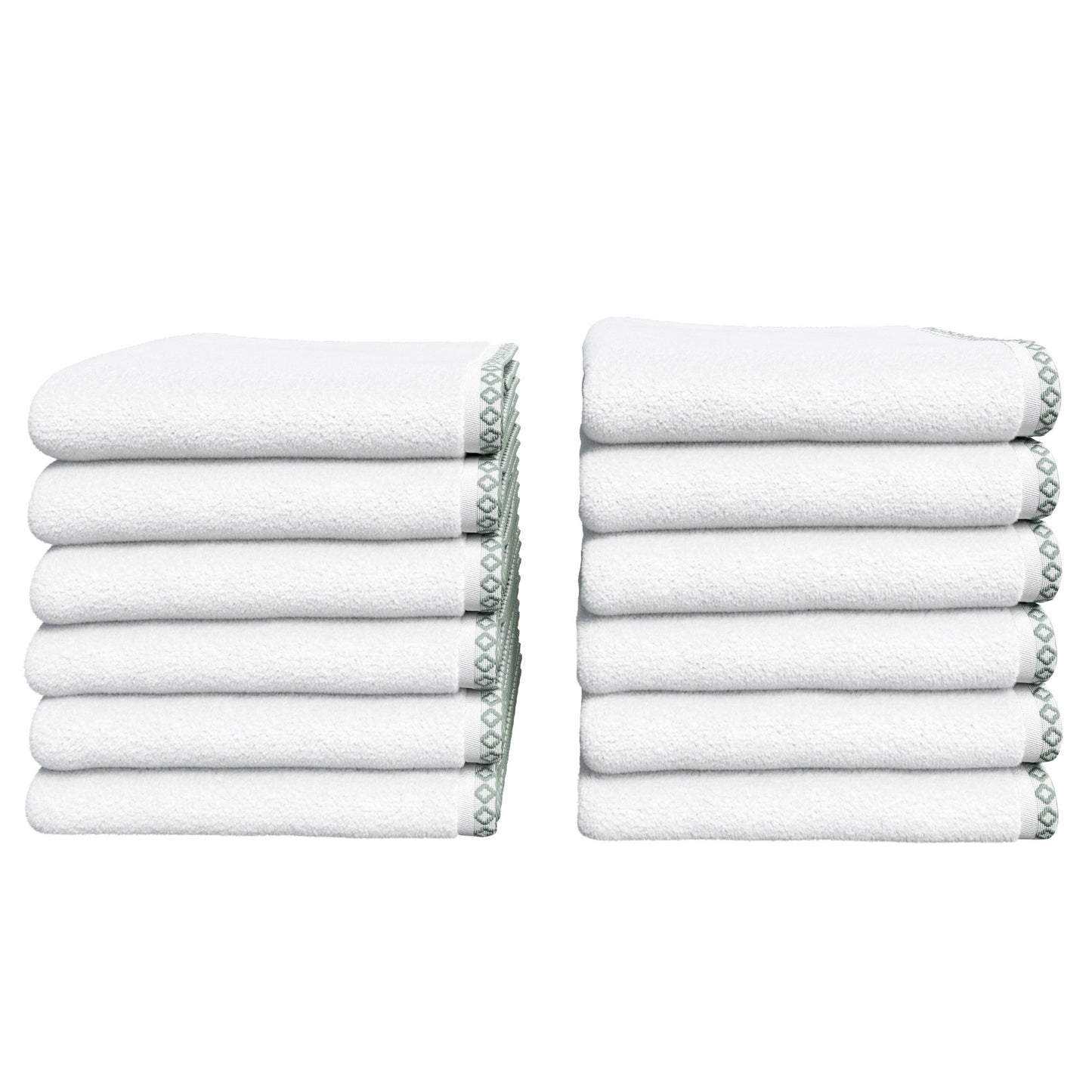 Cotton Border-Stitched 6-Piece Towel Set - Valery Collection