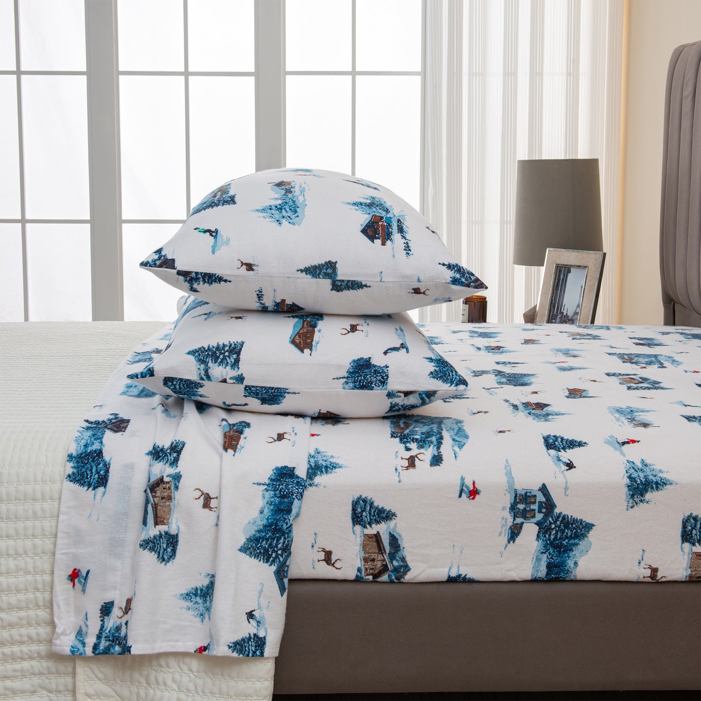 4-Piece Turkish Cotton Flannel Sheet - Lakeview Collection