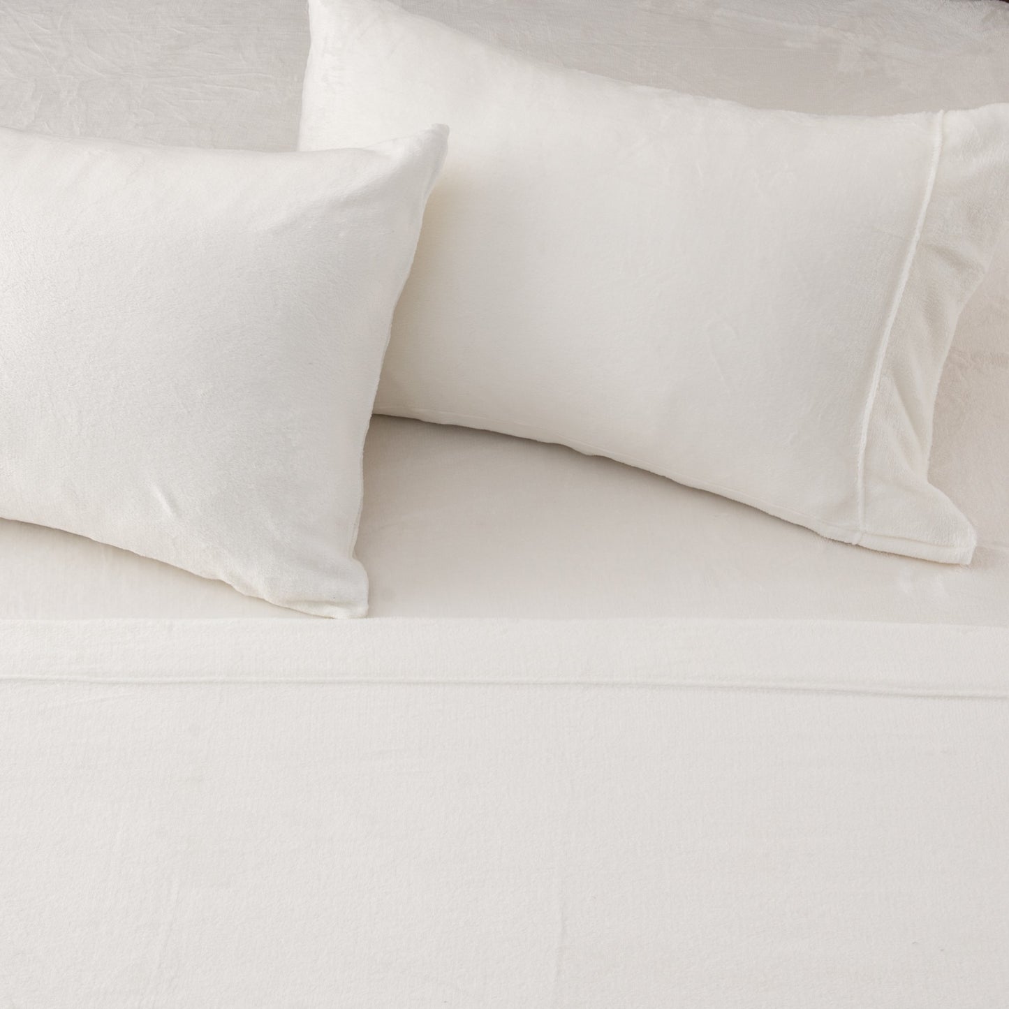 4-Piece Solid Plush Sheet - Velvet Luxe Collection