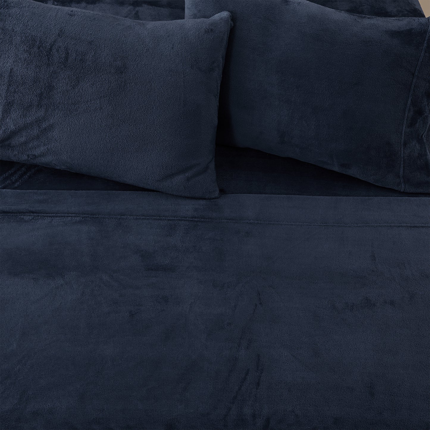 4-Piece Solid Jewel-Toned Plush Sheet - Velvet Luxe Collection